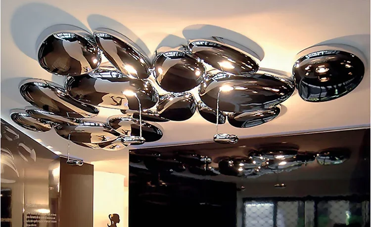 Description Picture 6 of itemCreative Nordic Design Pendant Light Sliver Suspension Lighting Luxur Metal Mercury Ceiling Lamp Art Deco Lamp Home Lustres