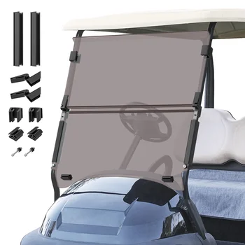 Golf Cart Clear/Tinted Windshield For Club Car Precedent Tempo Onward 2004-UP PC Fold Down Windshield Non-Friable #102525101 1