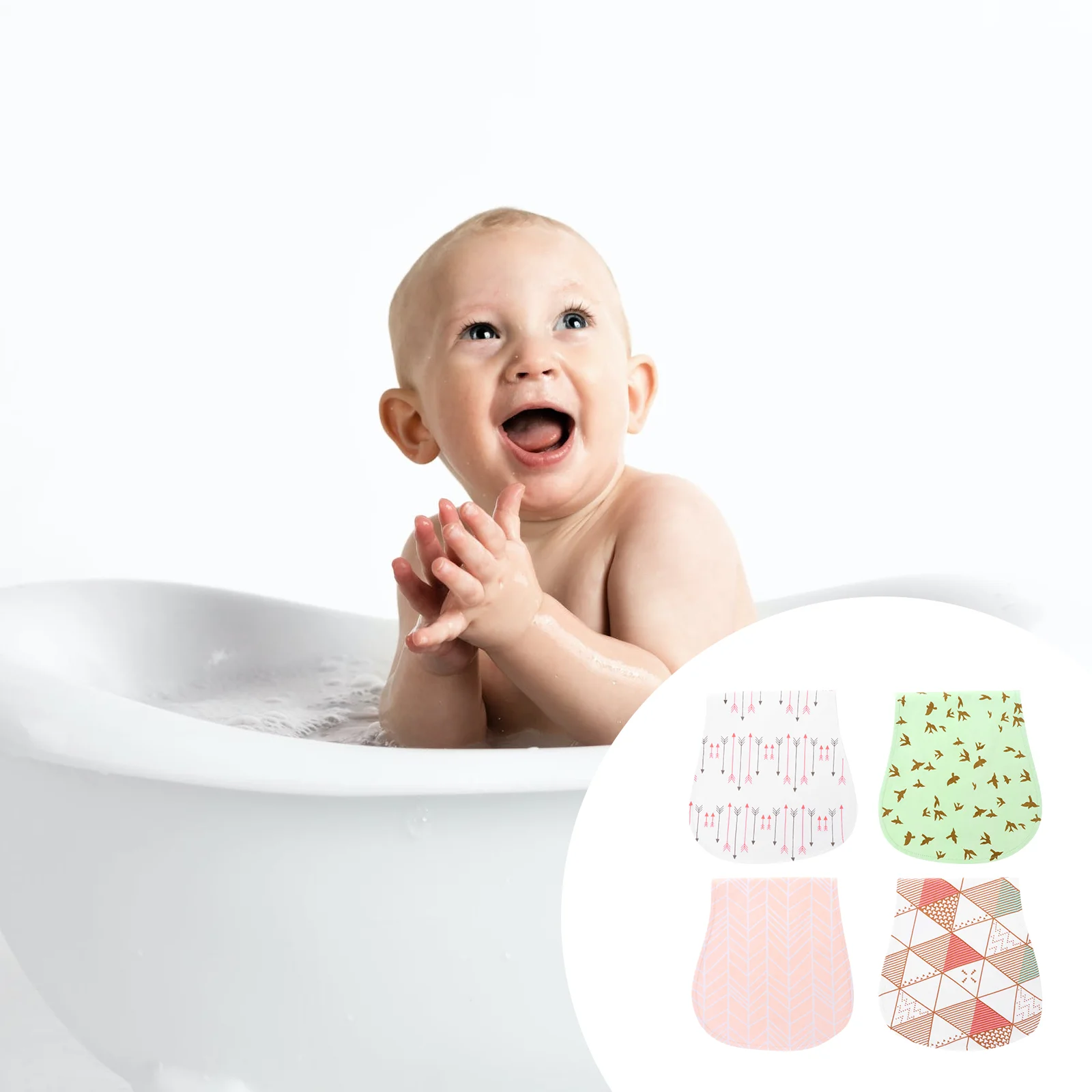3 Pcs Baby Bath Sponge for Kids Toddler Scrubber Shower Brush Body Infant Cotton Child