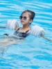 Inflatable Arm Swimming Ring For Kids Retro Fashion Summer Swimming Pool Accessories PVC Seaside Floating Sleeve For Children 4