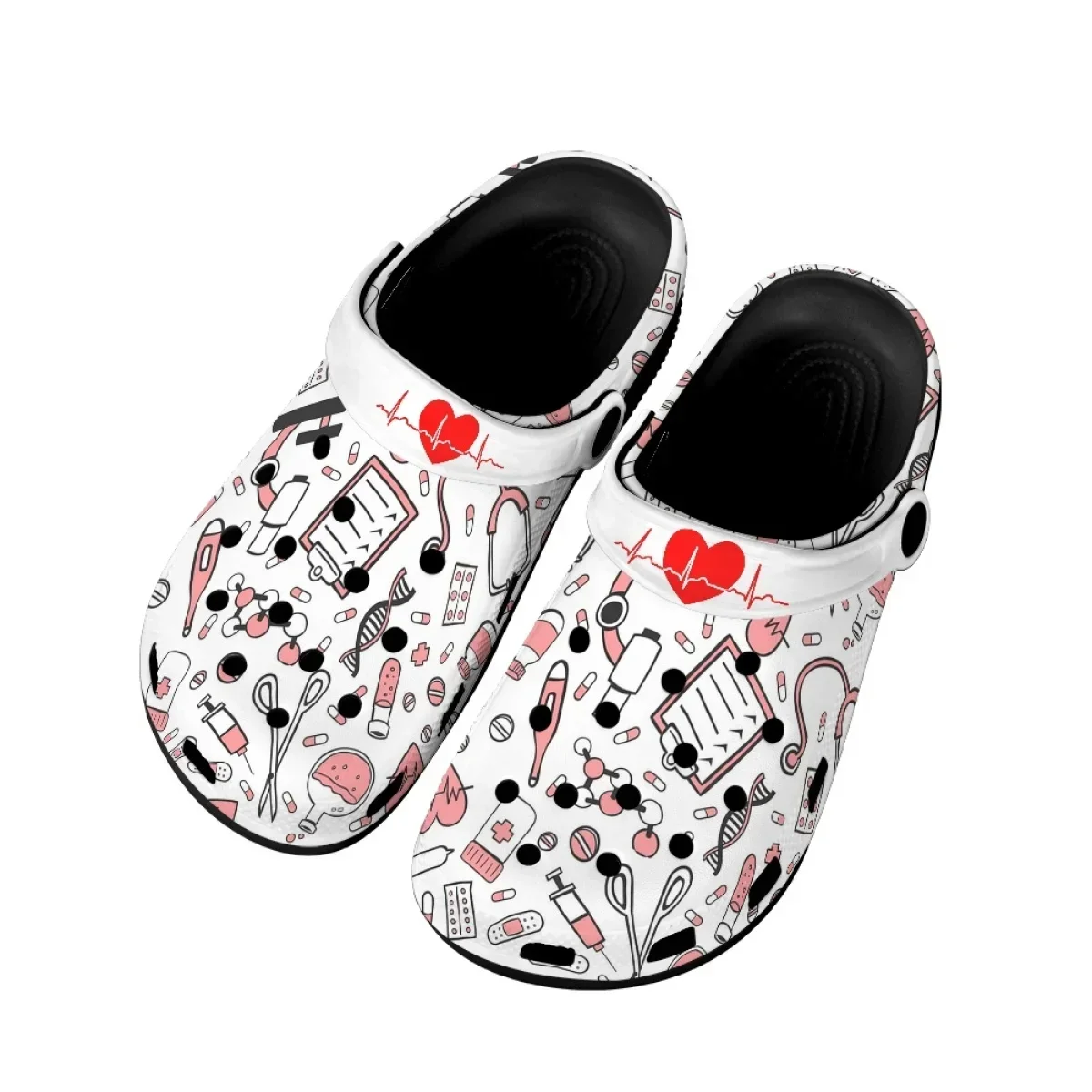Nursing Medical Printed Non-Slip Slippers Breathable Outdoor Indoor Slides Soft Clogs For Women Work Sandalias De Mujer
