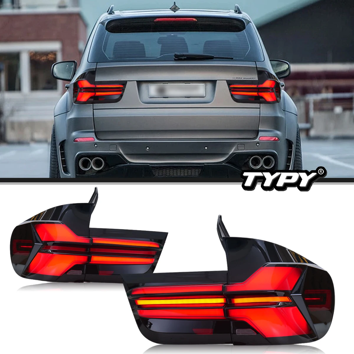 Typy Car Light Per Bmw X5 E70 Fanali Posteriori 2007-2013 Led Lampade Per Auto Luci Di Marcia Diurna Indicatori Di Direzione Dinamici Accessori Auto