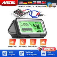 12V LED Battery Tester Monitor Head-Up Display Charging Voltage Cranking Test Battery Capacity Car Analyzer Tool ANCEL BM200 PRO