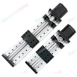 Nema23 stepper motor CNC sliding table Z-axis: SFU1204 1605/1610 ball screw & square slider linear guide rail work 100 200 300mm