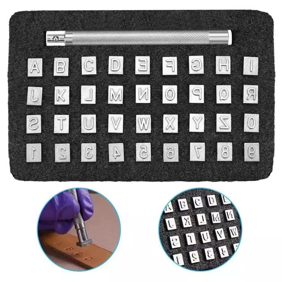 Leather Craft Stamps DIY Leather Seal Engraving Craft Tool Steel Alphabet Number Stamp Leather Craft Stamps Metal Printing number letter stamp set,alphabet number stamp set,leather letter punch,leather craft stamps
