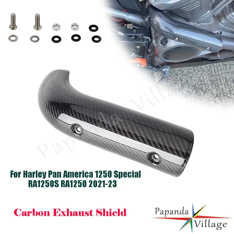 

Защитная вставка из углеродного волокна для выхлопных газов мотоциклов, тепловая Защитная крышка для Harley Pan America 1250 Special RA1250S RA1250 2021-24
