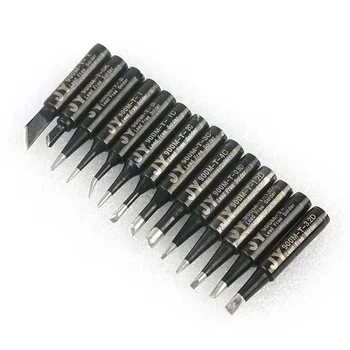 JY 블랙 무연 납땜 인두 팁, Hakko 936 FX888/888D SAIKE CXG YIHUA AOYUE용 900M-T-K, 14PCs/로트