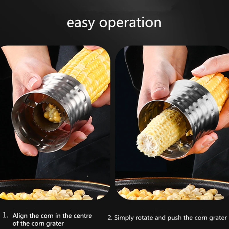 Corn Peeler Corn Stripper Cob Cutter Remover 304 Stainless Steel Non-Slip Serrated Blade Kitchen Tools fruit vegetable peeler,vegetable stripper