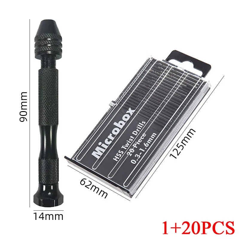 High-Speed Mini Twist Drill and Manual Pin Vise Set