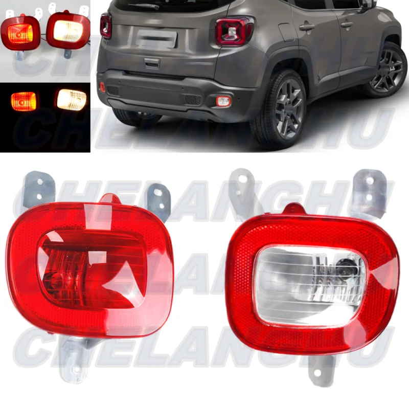 

Отражатель заднего бампера для Jeep Renegade, левая и правая лампы заднего бампера, модель 68255513AA 68255514AA, 2015, 2016, 2017