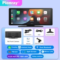 Écran Carplay pour voiture, Carplay sans fil portable 10" et Android Auto, récepteurs audio stéréo ar pour lien miroir de navigation GPS de voiture 5