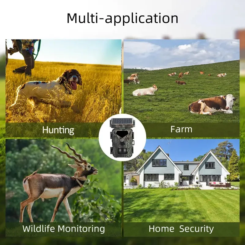 Caméra de chasse 4K vision nocturne infrarouge étanche IP65 surveillance cerfs sécurité jardin