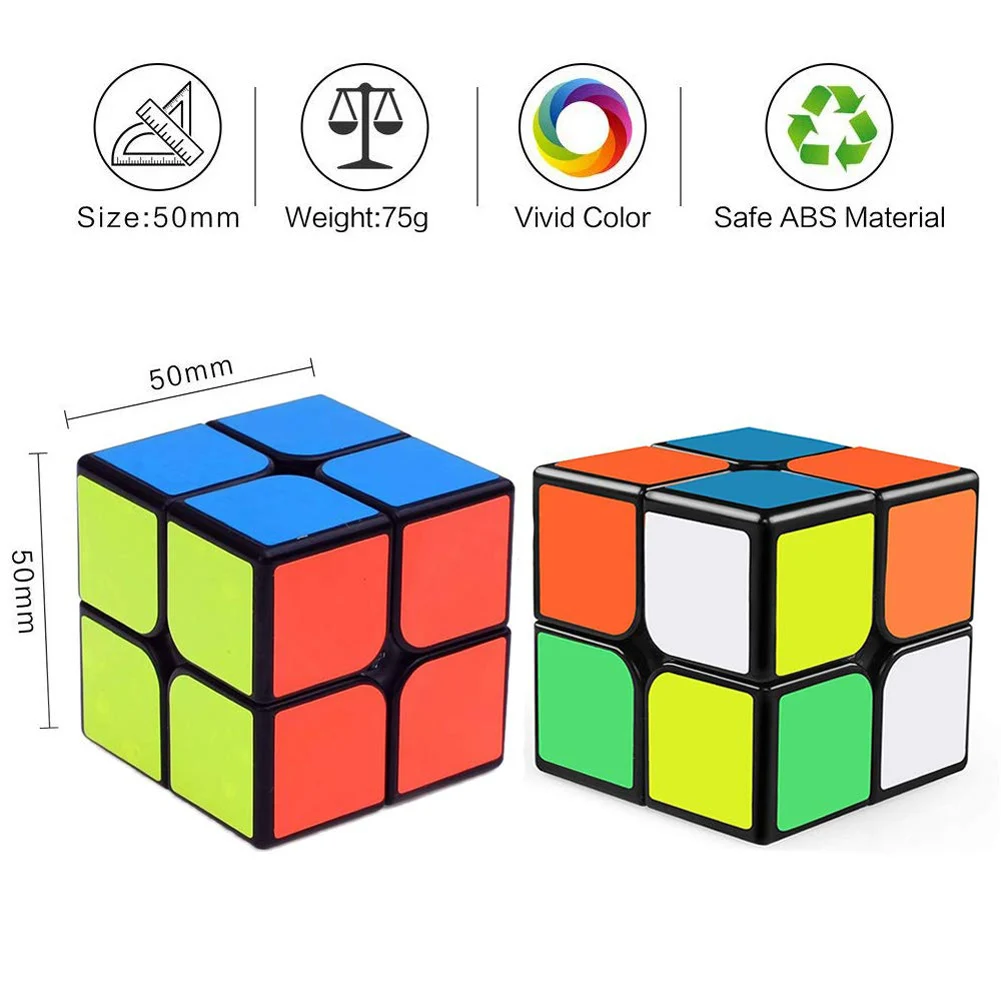 QiYi2x2x2 Mini Pocket Cube MeiLong Speed ​​2x2 Magic Cube Profesion Cube Švietimo žaislai