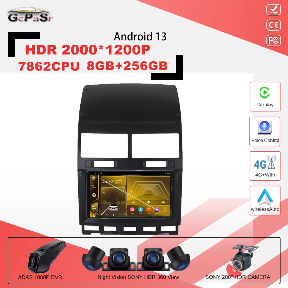 

Android 13 7862CPU для Volkswagen VW Touareg GPS 2002- 2010 Android Автомагнитола мультимедийный видеоплеер навигация GPS навигация