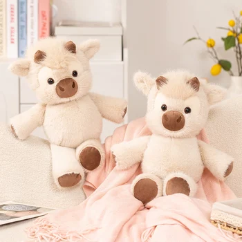 Fluffy Cattle Plush Toy Sitting Doll 19