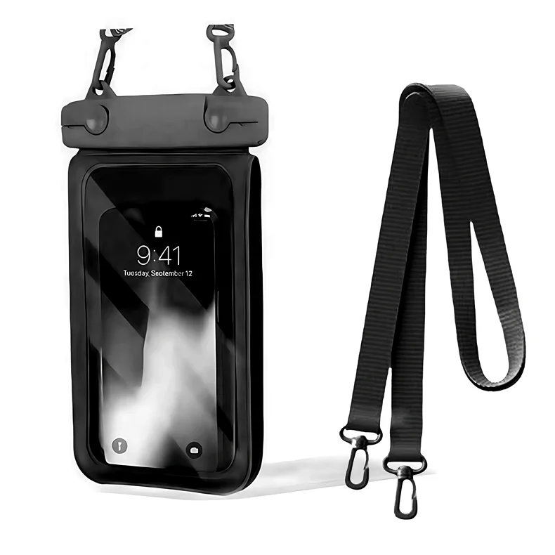 Waterproof Double-Layer Phone Pouch with Hanging Rope