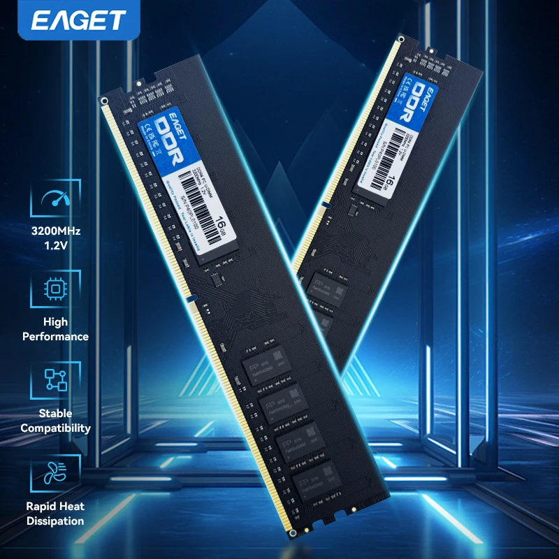 PCパーツ EAGET DDR4 RAM 32GB Kit (16GBx2) Crucial 32GB Kit (16GBx2), 288-pin DIMM, DDR4 PC4-19200, at