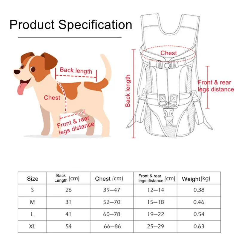 For Cat Dogs Front Travel Dog Bag Carrying Pet Backpack Carrier For Animals Small Medium Dogs Bulldog Puppy Mochila Para Perro