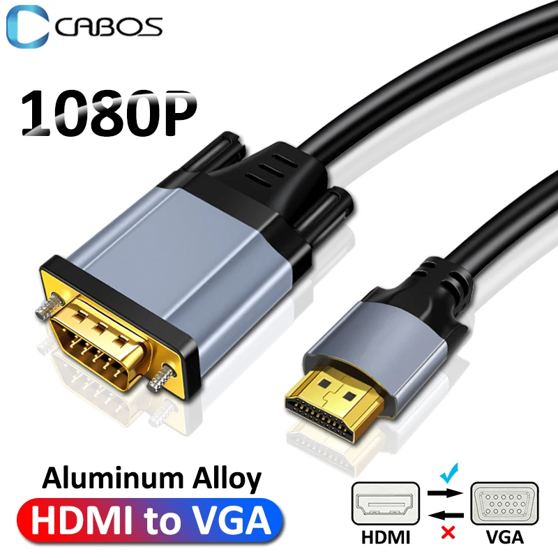 Cable HDMI VGA 1080P HDMI a VGA, Cable de Audio y Video, convertidor de Cable macho a VGA macho