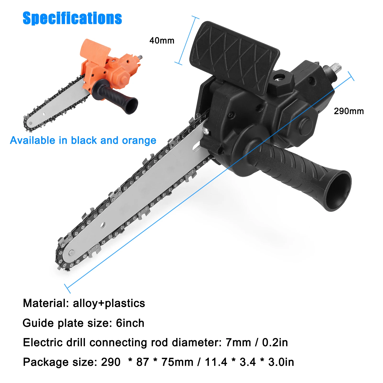 4 6 Inch Electric Drill Modified To Electric Chainsaw Attachment Chainsaws Accessory Drill Converter Adapter,electric chainsaw,electric saw,chain saw converter bracket