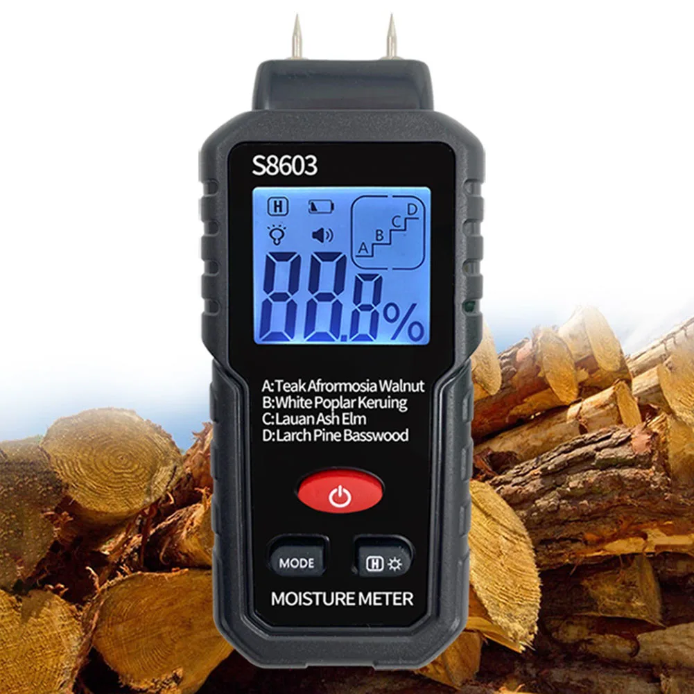 

Digital Wood Moisture Meter Wood Hygrometer Timber Paper Carton Moisture Tester Measuring Tools Lumber Log Humidity Testers