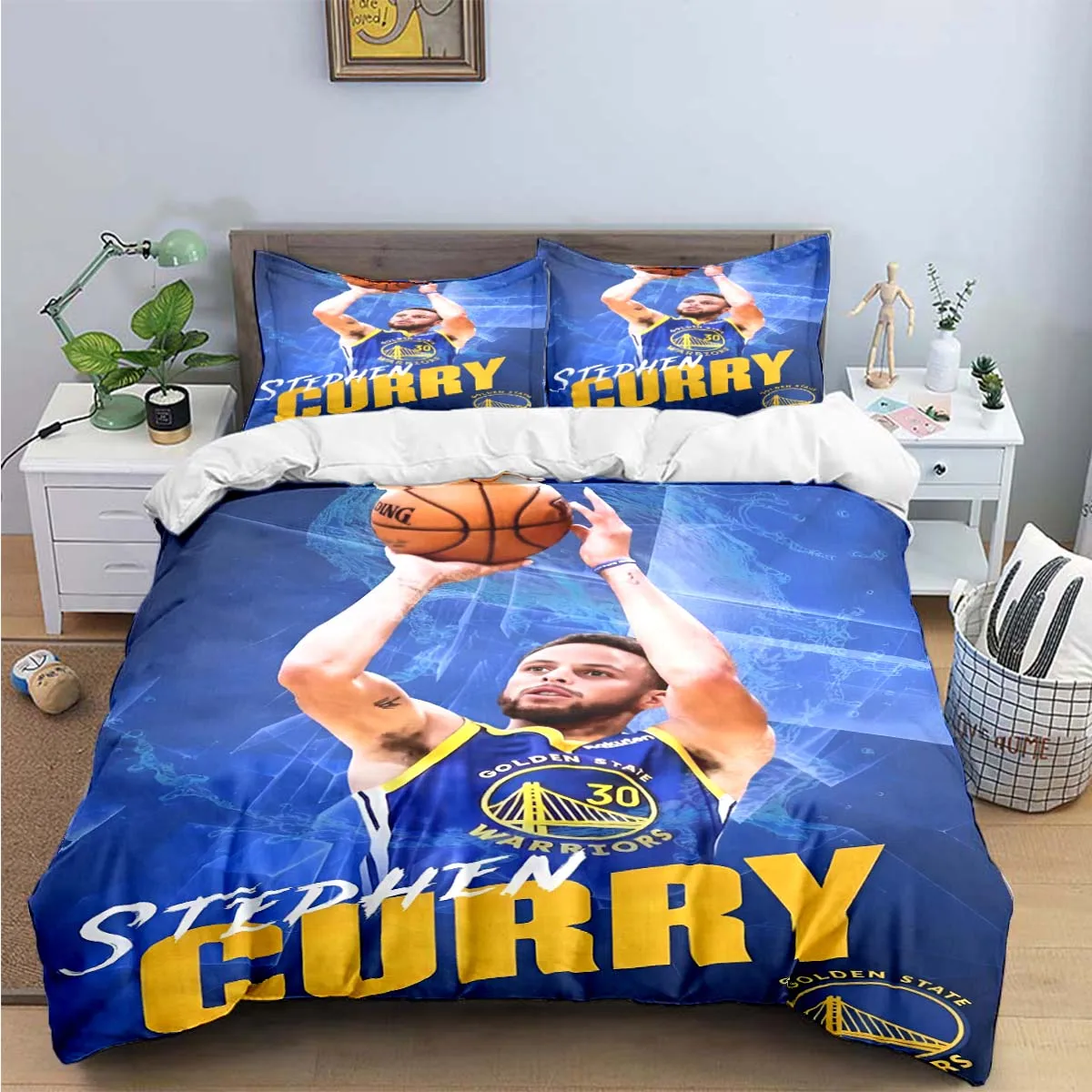 Fashion Basketball Star S-Stephen C-Curry  Print Bedding Sets Bed Supplies Set Duvet Cover Bed Comforter Set Bedding Set Gift 2