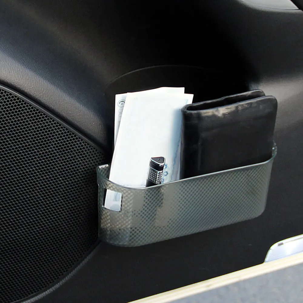 

1pc Car Storage Box Garbage Card Phone Holder Organizer Phone Charger Cradle Door Side Hanging Pocket Auto Interior Accessories
