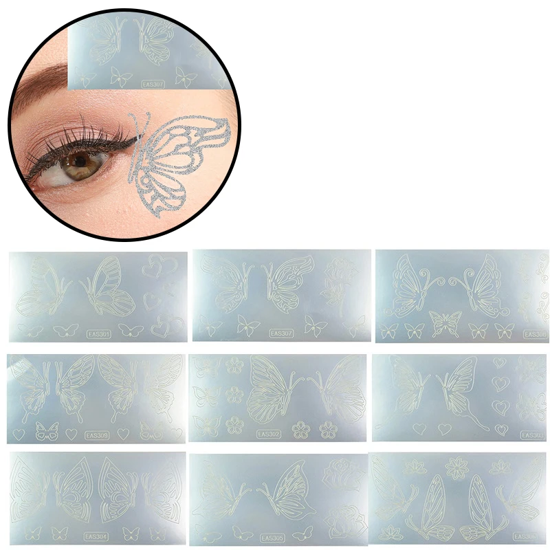 

Butterfly Eye Tail Sticker Hand Painted Makeup Eye Makeup Decoration Patch Stage Makeup Temporary Tattoo Sticker Makeup Tools