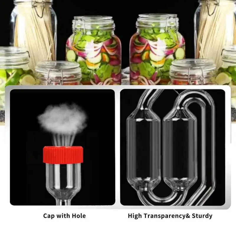 Transparent airlock S-shaped airlock homemade bubble magnum stopper and fermenter sealing valve for Brewing Beer Wine