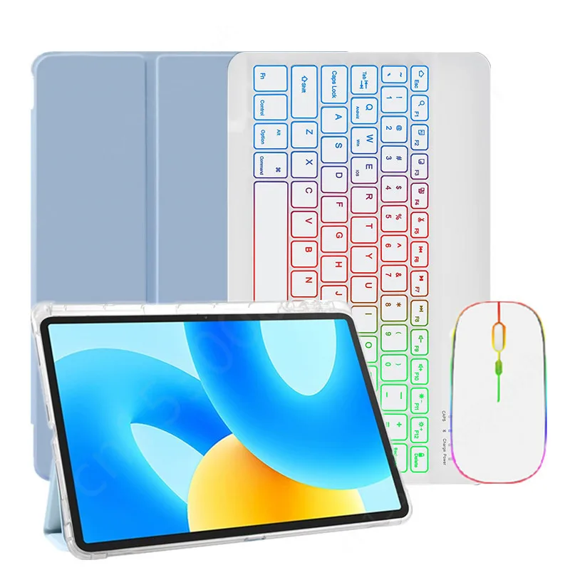 Фото Чехол для Huawei Matepad 11,5 2023, чехол для клавиатуры с держателем для ручки, радужная подсветка Teclado Для Huawei MatePad 11,5 BTK-W00 №1