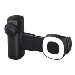 Enhanced Bluetooth Selfie Grip with Photography Light and Auto - Rotate Stabilization (Black)