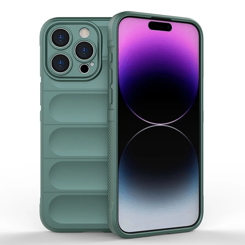 Soft Silicone Shockproof Armor Matte Phone Case with Rubber Bumper Back Cover