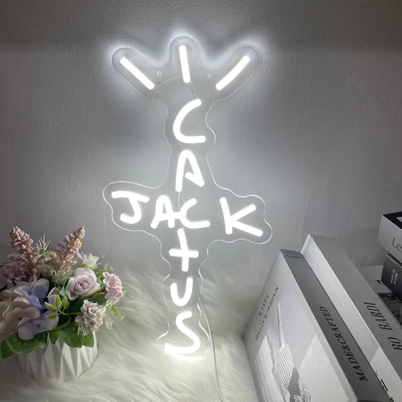 Cactus Jack Neon Sign LED Night Light Wall Art Decor Signs for