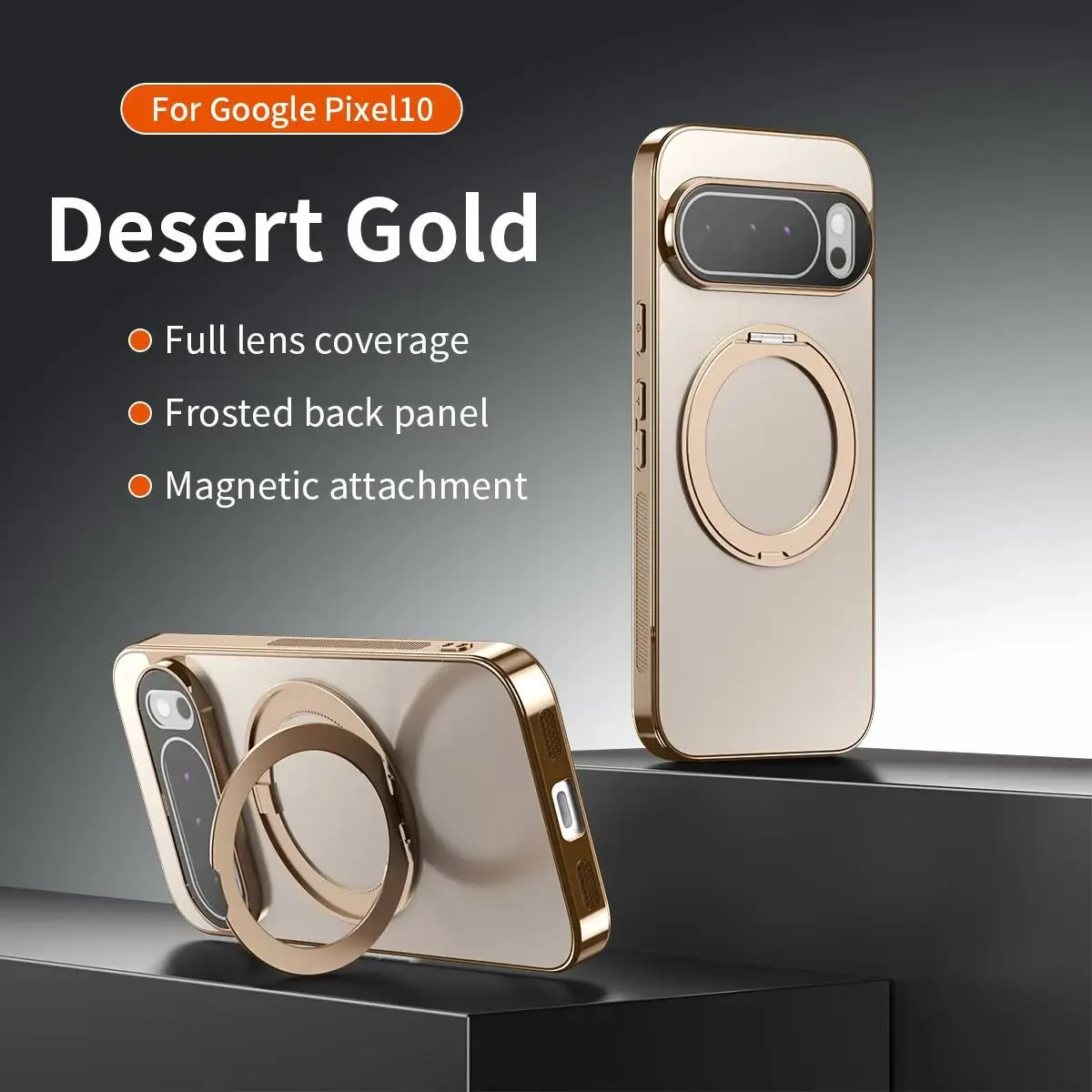 Luxury 360° Magnetic Wireless Charging Armor with Electroplating Matte Cover