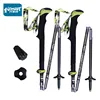 2pcs PIONEER Carbon Fiber Folding Walking Stick 5 sections Adjustable Alpenstocks Outdoor Hiking Mountain-climbing 1