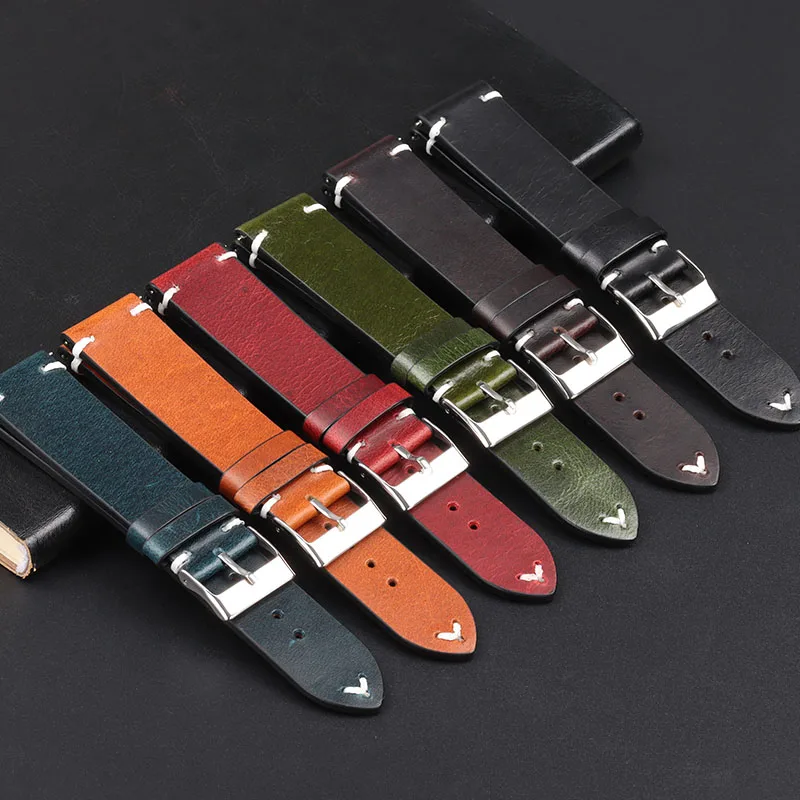 Cinturino Per Orologio In Pelle Vintage Cinturino Per Orologio In Pelle Di Vitello A Sgancio Rapido Per Bracciale Omega 18Mm 20Mm 22Mm Accessori Per O