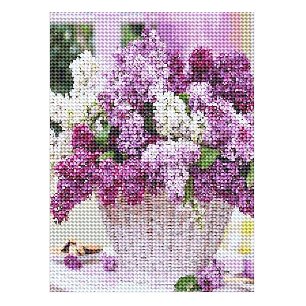

5D DIY diamond painting novelty mosaic picture gorgeous flowers and home decoration on flower basket full square/round masonry