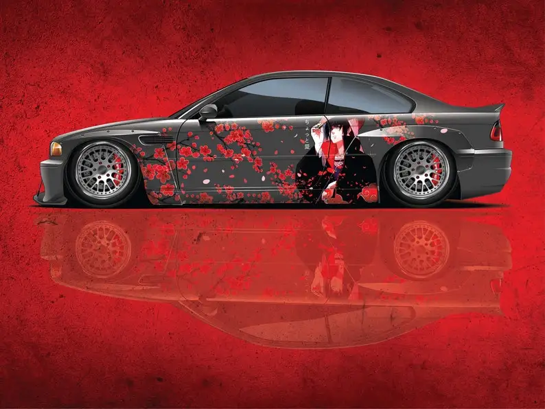 

Anime Character Car Livery, Universal Size, Japanese Theme Vehicle Wrap, Large Vehicle Graphics