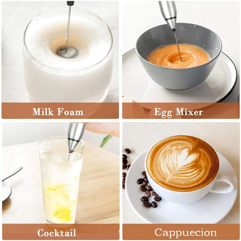 Electric Milk Frothers Handheld Wireless Blender USB Mini Coffee Maker Whisk Mixer Cappuccino Cream Egg Beater Food Blender 2