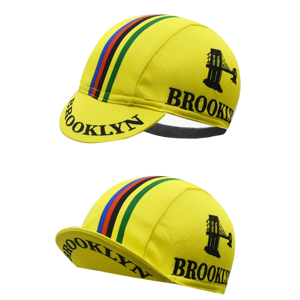 Multiple Retro BROOKLYN Cycling Cap Men Women Black White Cycling Hat Quick-Drying Polyester Summer Cycling Hat Molteni PDM 6