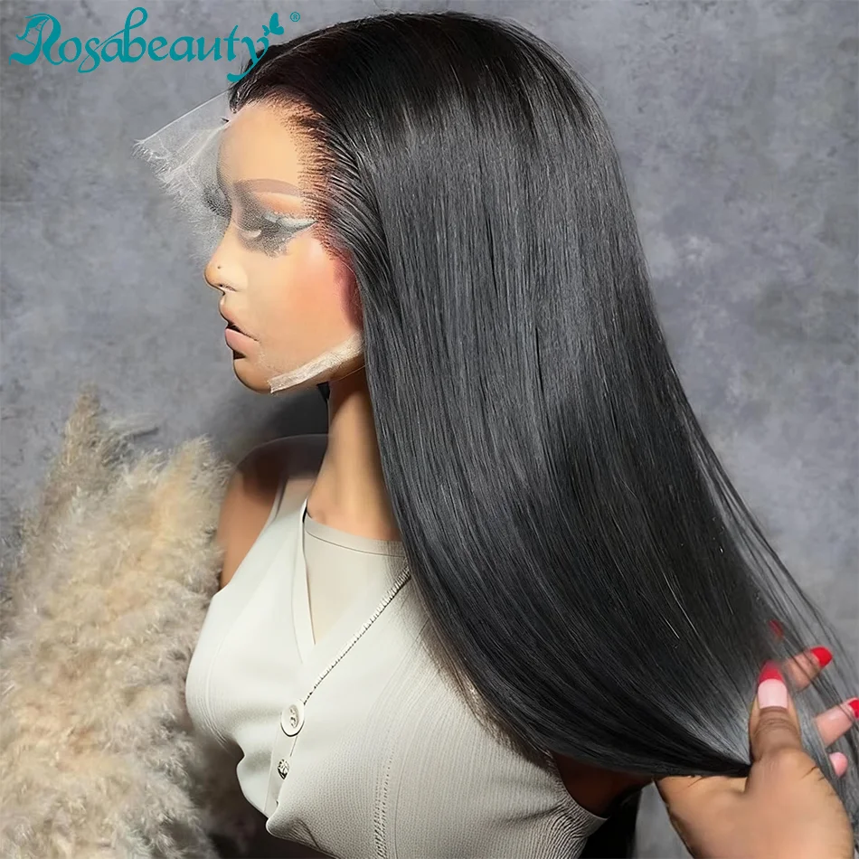 40 42 Inch Bone Straight Human Hair Wigs 13x6 Hd Lace Frontal Wig Straight Glueless Lace Front Human Hair Wig For Women