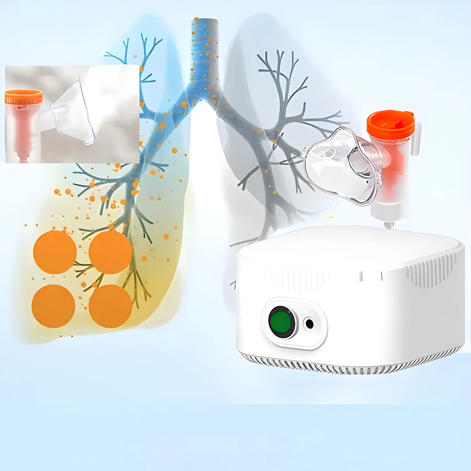 Medical Nebulizer Health Care Medical Air Compressor Cough Atomizer Portable Children Adult Nebulizer Inhaler Handheld Airway Inhale Humidifier