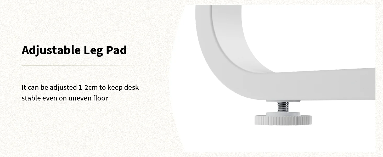 White L Shaped Desk with 3 Storage Drawers