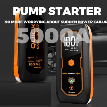 Avviatore di emergenza per auto 20000mah 7000A Accumulatori e caricabatterie di riserva Batteria per auto Booster 12V Dispositivo di avviamento per benzina 7.0L Diesel 6.0L