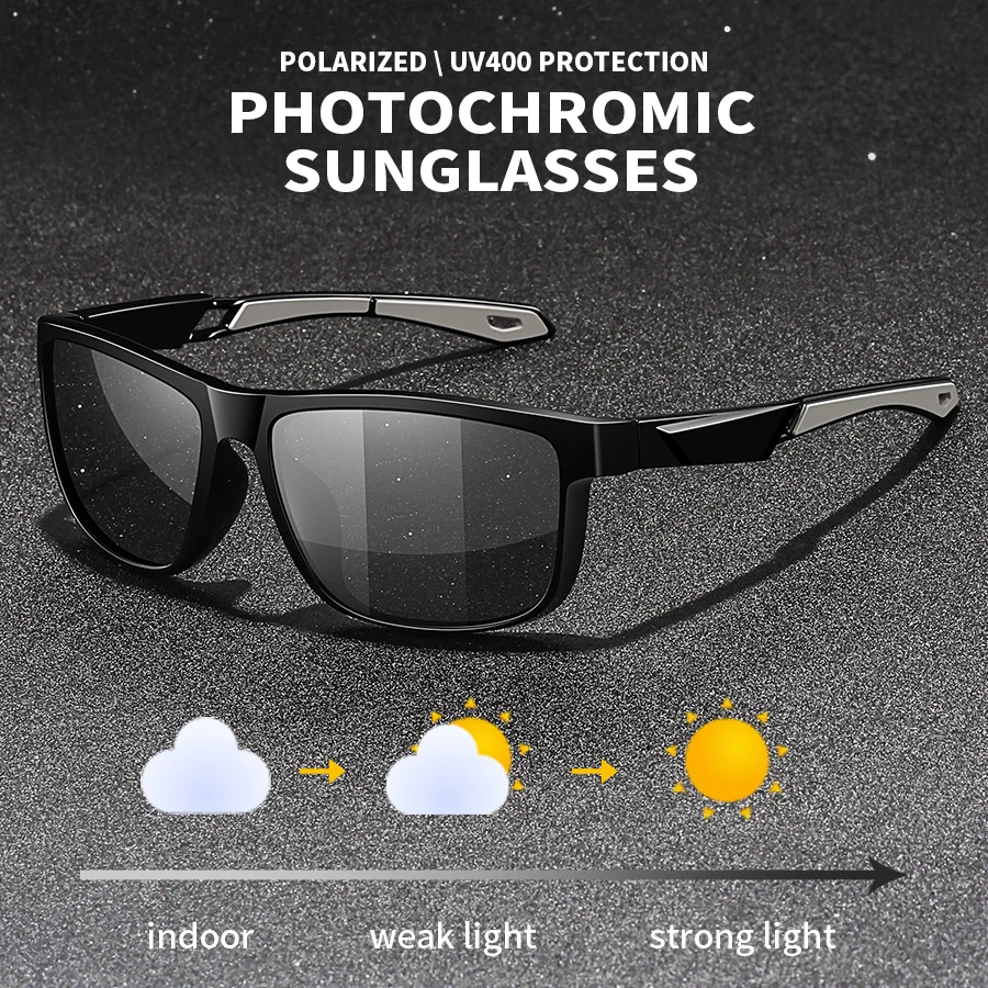 Photochromic Polarized Sunglasses – UV400 Cycling & Driving