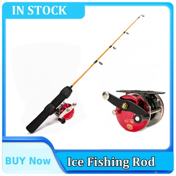Ice Fishing Rod With Reel Outdoor Sport Mini Fishing Feeder Ultra-short River Shrimp Carp Fishing Pole Winter Fish Rods Tackles 1