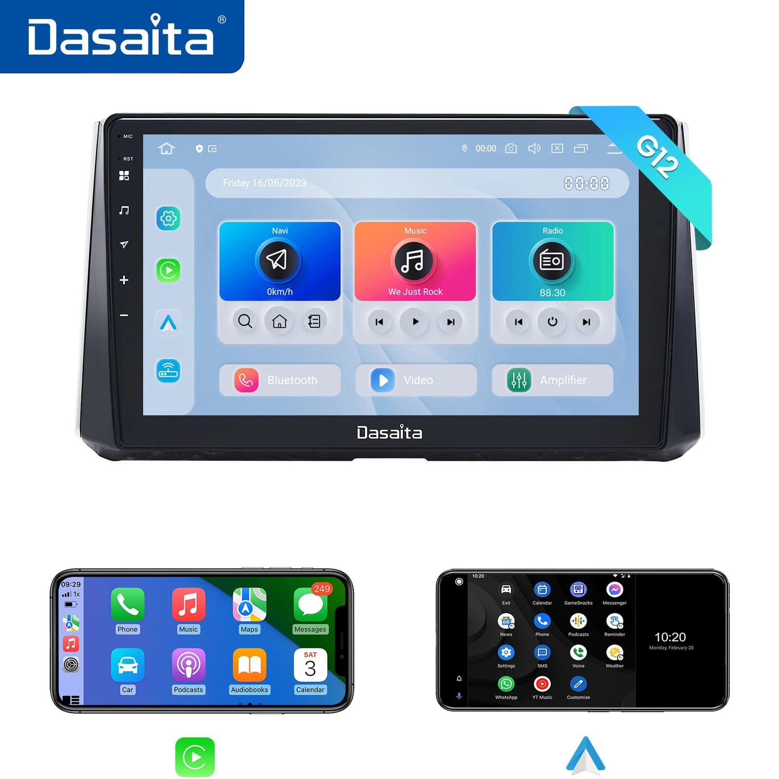 

Dasaita for Toyota Corolla 2019 2020 2021 Qualcomm 665 10.2" QLED Screen Wifi+4G LTE Carplay Android Auto Car Radio Car Stereo