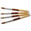 Nail Brushes Round Head Kolinsky Pointed Tip Liner Pen for Acrylic Powder 4
