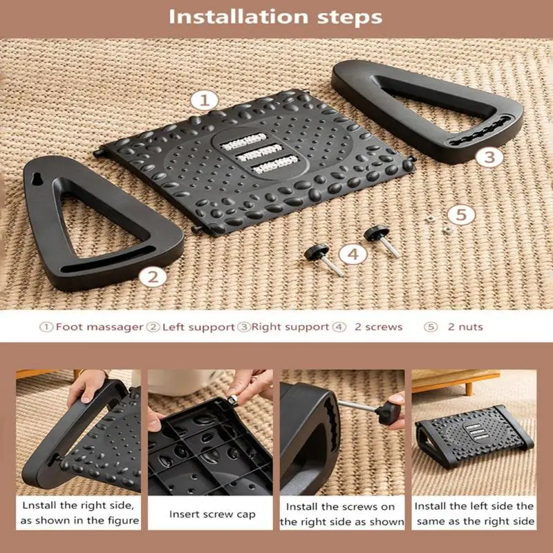 Relief Foot Rest Solemassage Comfort Adjustable Footrest For Under Desk  Office Footrest Massage Rollers Work Footrests T5E2 - AliExpress