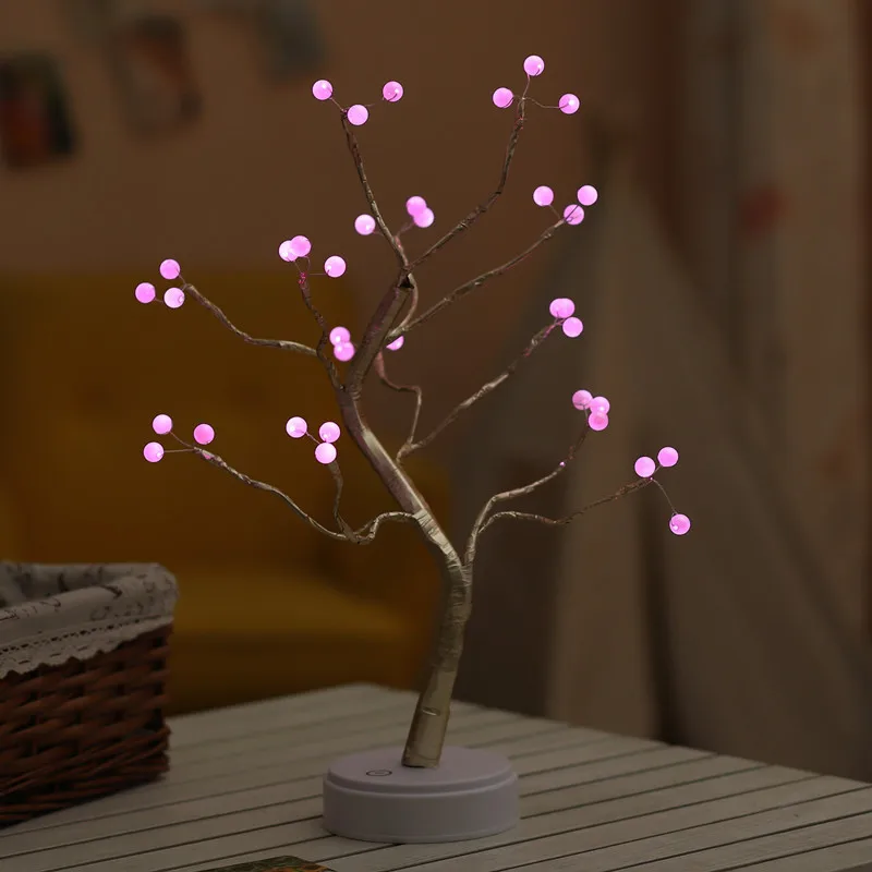 

LED Tree Light Creative Idea Stars Whole Sky Indoor Room Interior Christmas New Year Holiday Decoration Atmosphere Small Lamp De